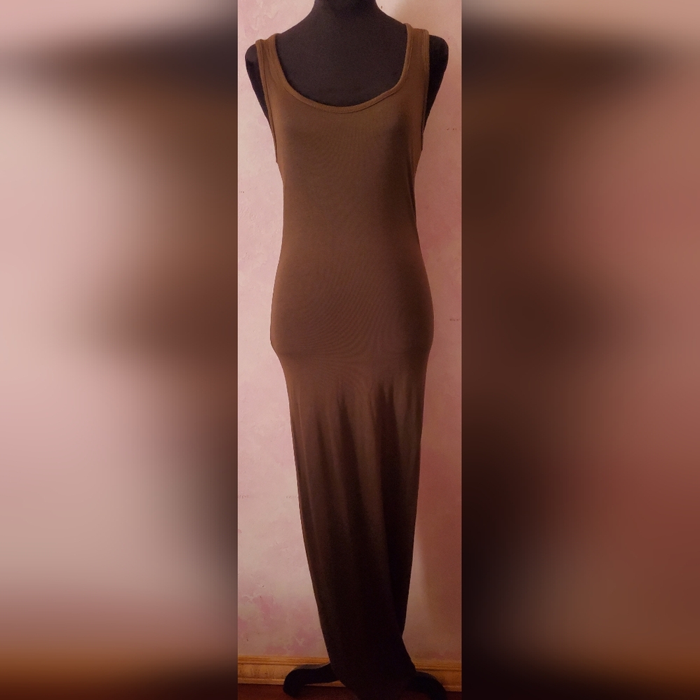 Patrizia Pepe Dark Olive Green Maxi Dress